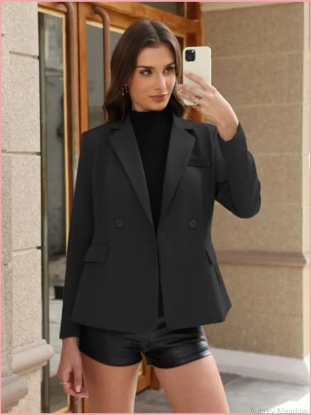 Open Front Business Casual Blazer Long Sleeve Women Jacket